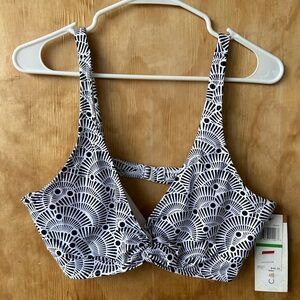 NWT Captiva Black and White Underwire Bikini swimsuit top